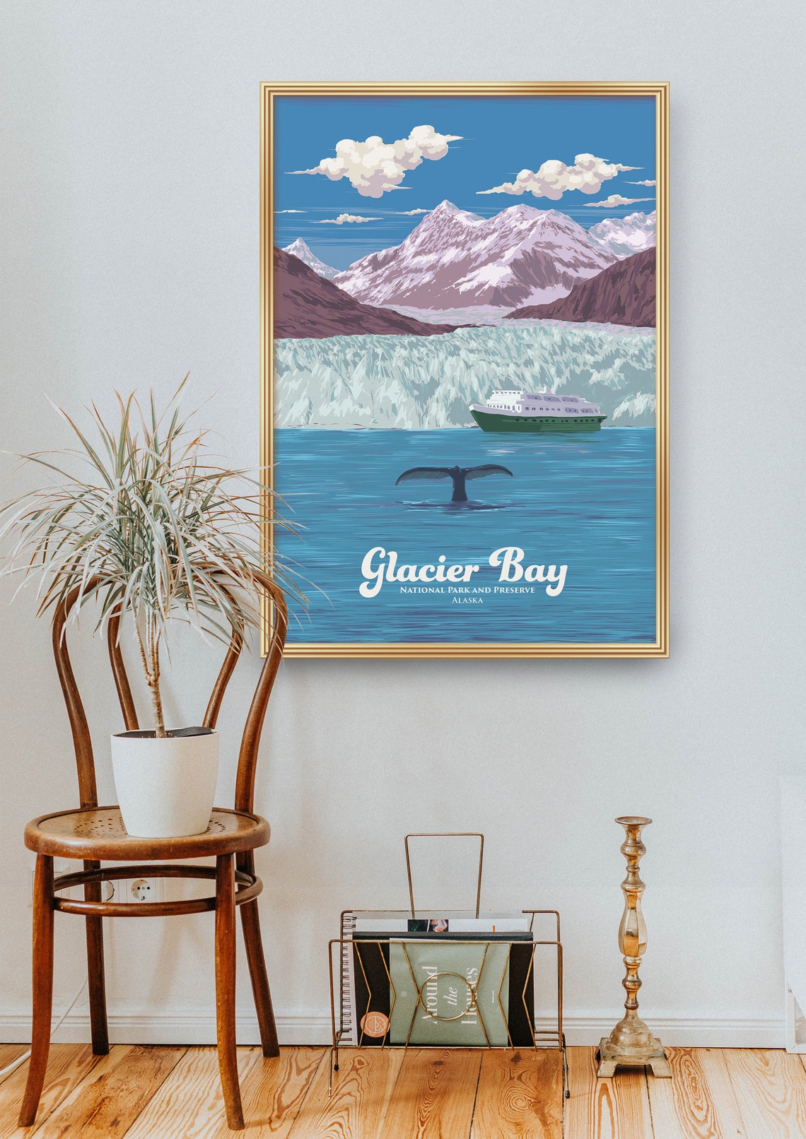 Glacier Bay Whale Glacier Cruise Alaska National Park Poster - Image 2
