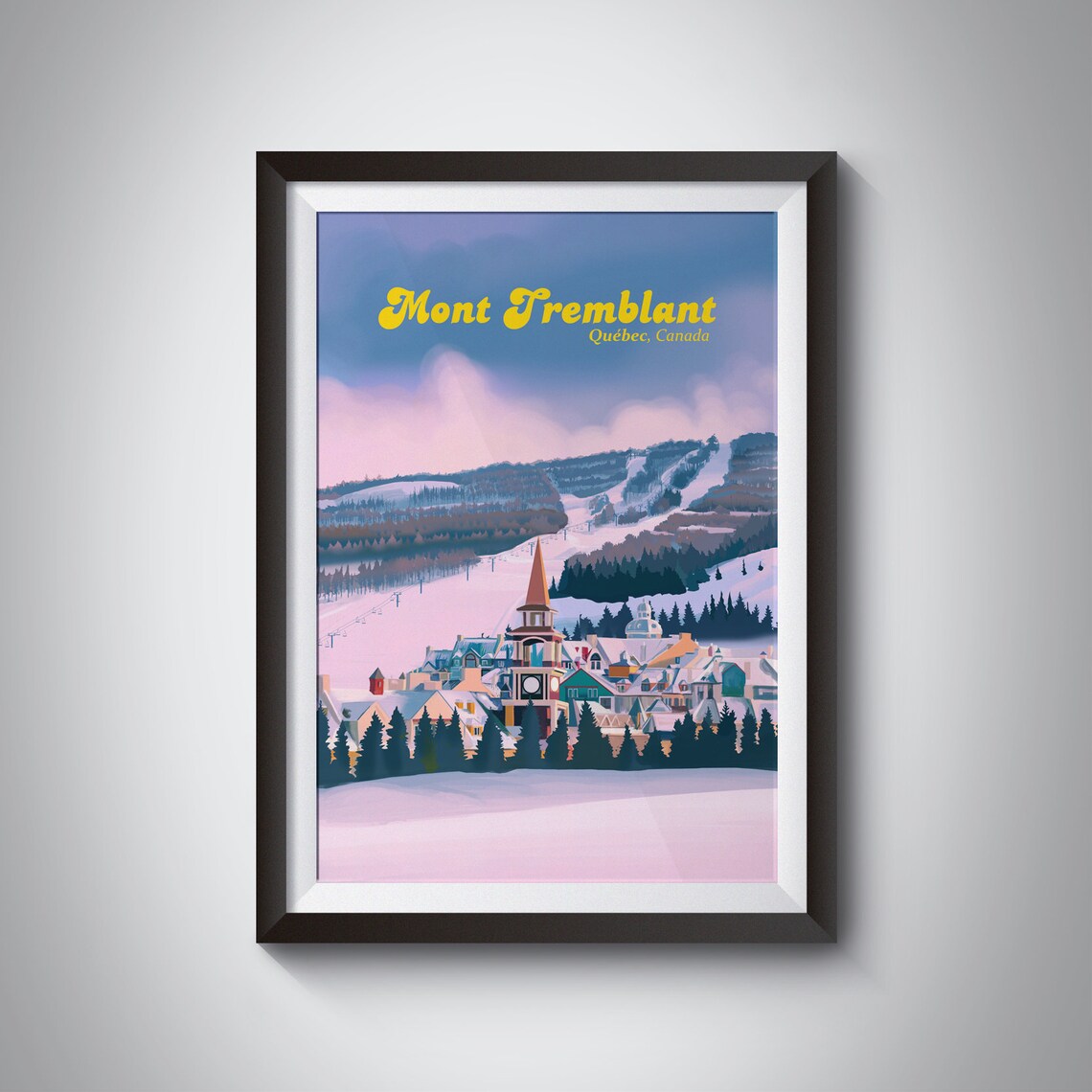 Mont Tremblant Vintage Ski Travel Poster