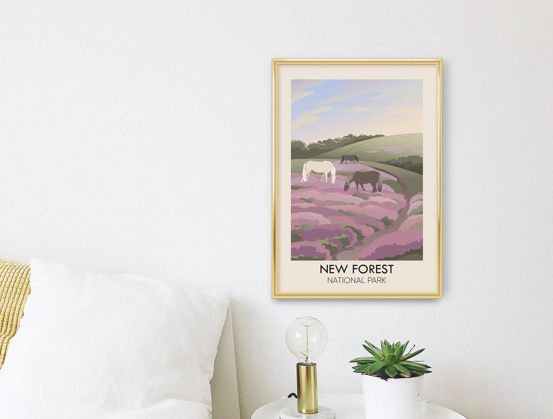New Forest National Park Vintage Travel Poster Art Print - Image 3