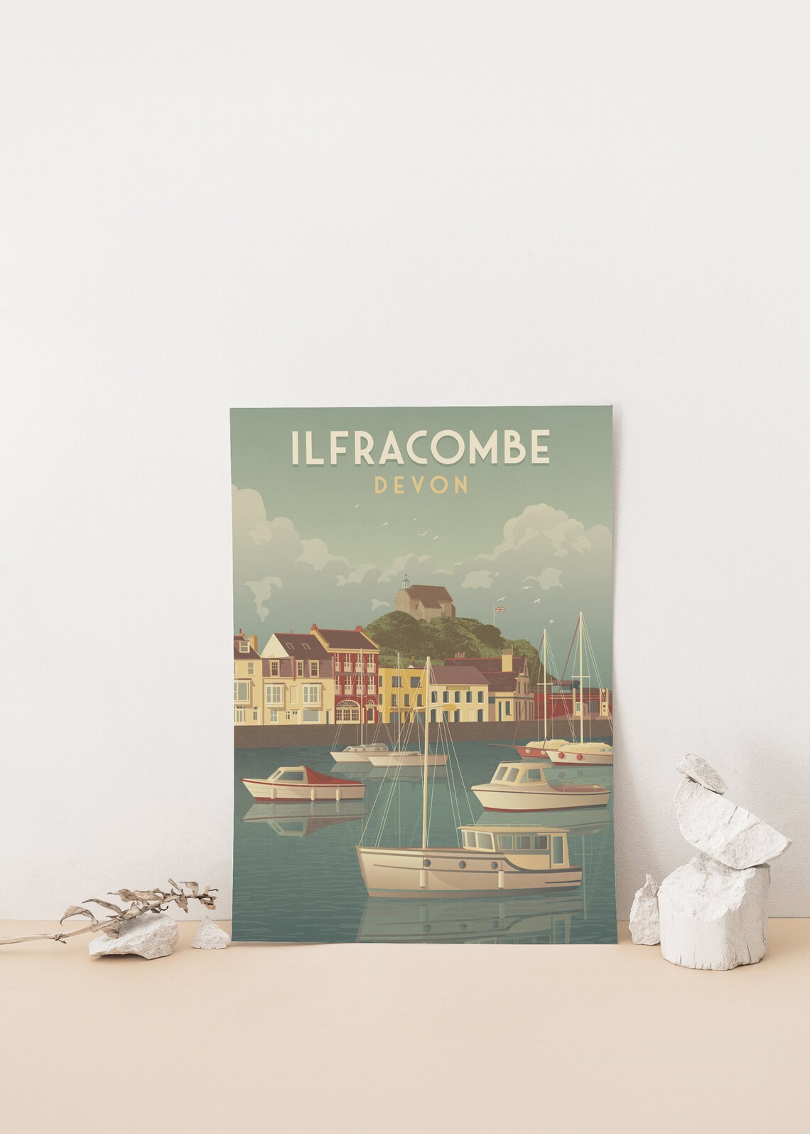 Ilfracombe Devon Vintage Travel Poster, Seaside Art - Image 4