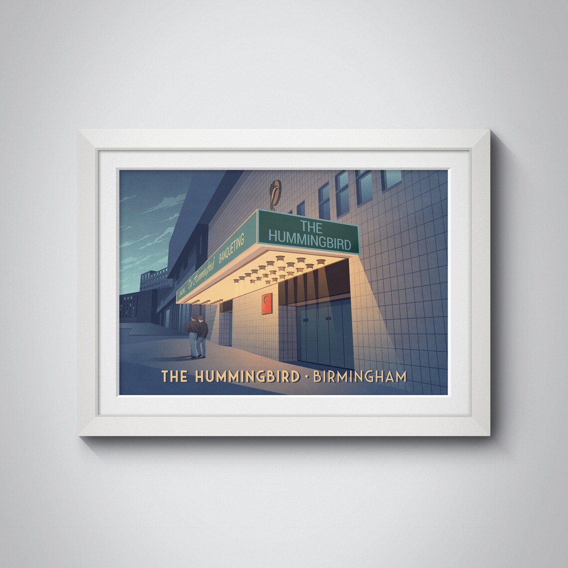 The Hummingbird Nightclub Birmingham Vintage Travel Poster - Image 4