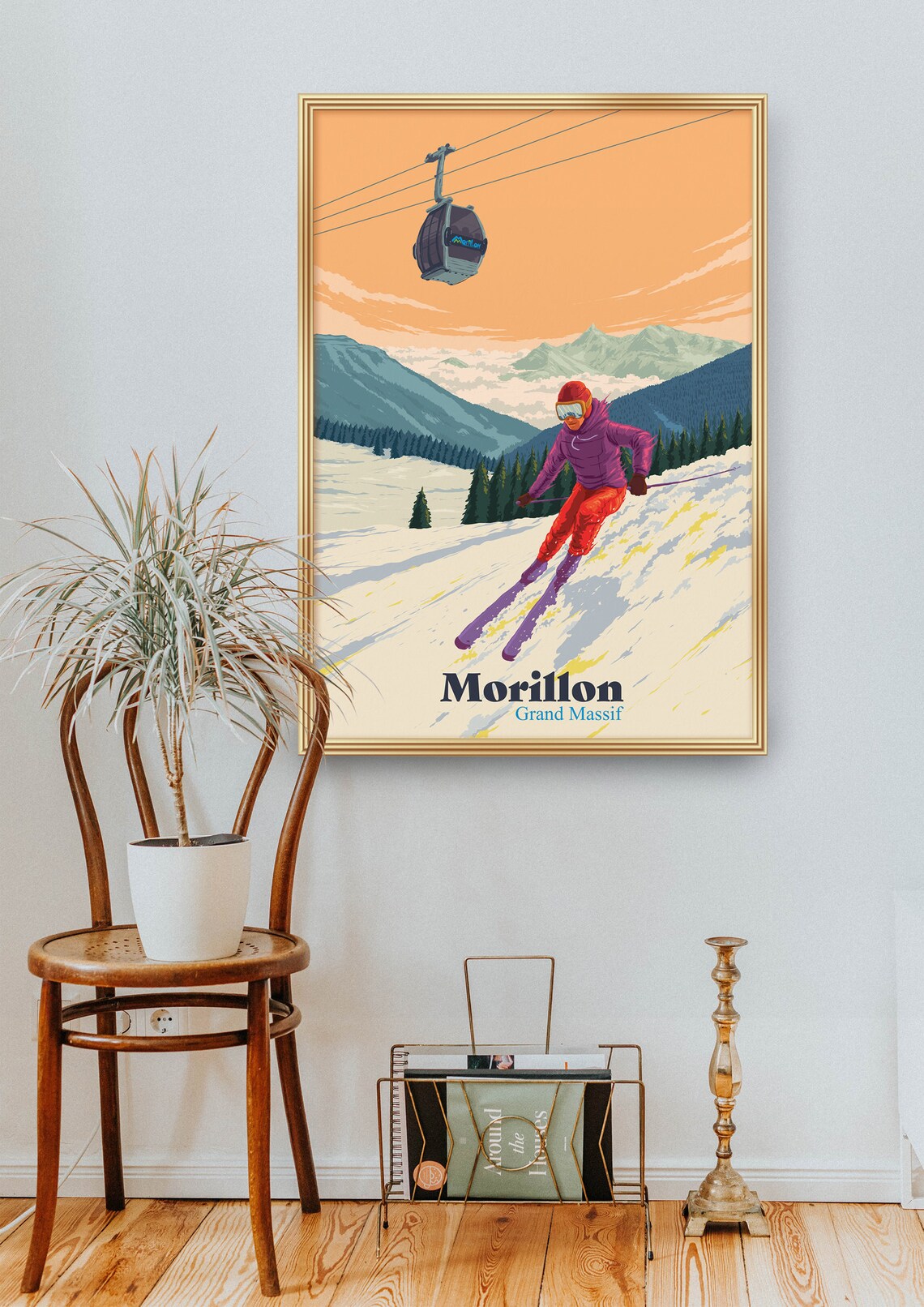 Morillon Ski Resort Travel Poster, French Alps - Image 2