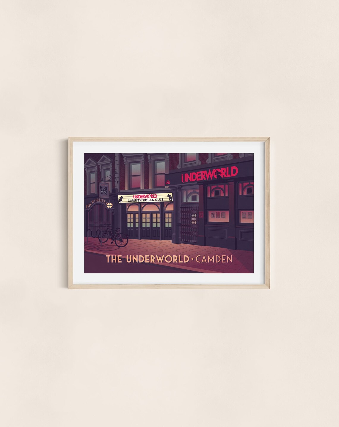 Underworld Camden Vintage Travel Poster, North London - Image 3