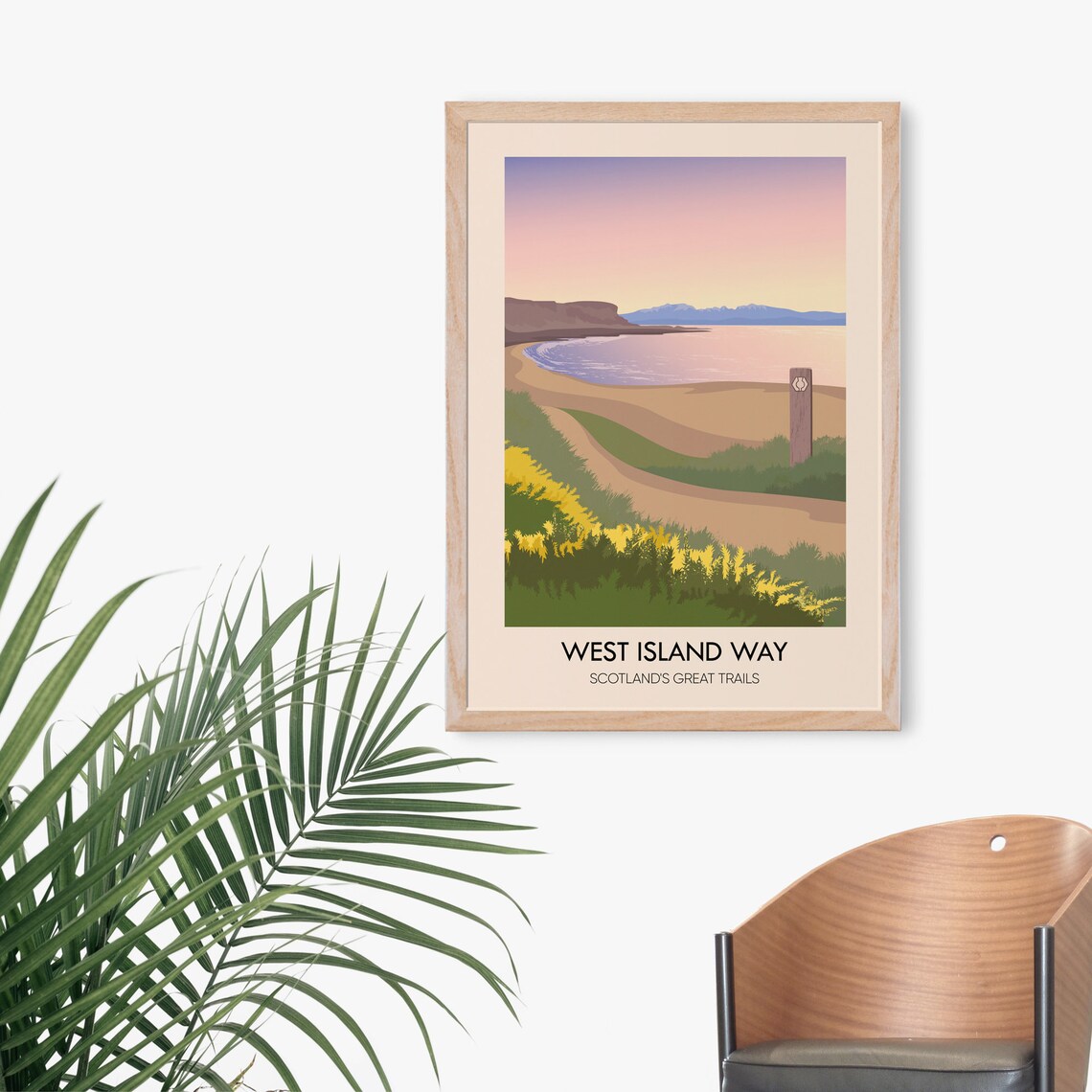 West Island Way Vintage Travel Poster, Scottish Hiking - Image 3