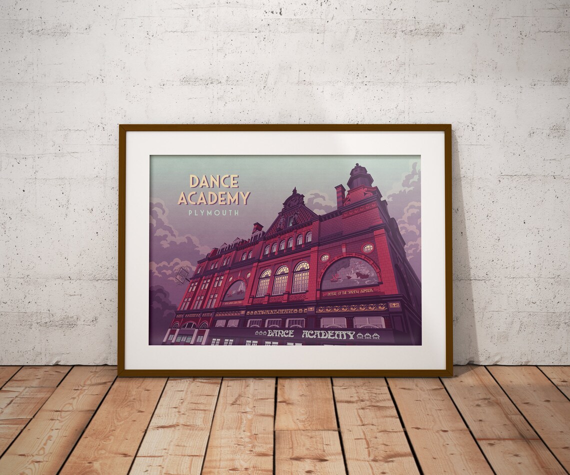 Dance Academy Plymouth Travel Poster, 90s Rave - Image 4