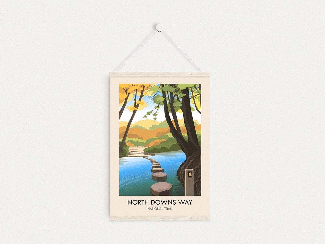 North Downs Way England National Trail Stepping Stones Poster - Image 4