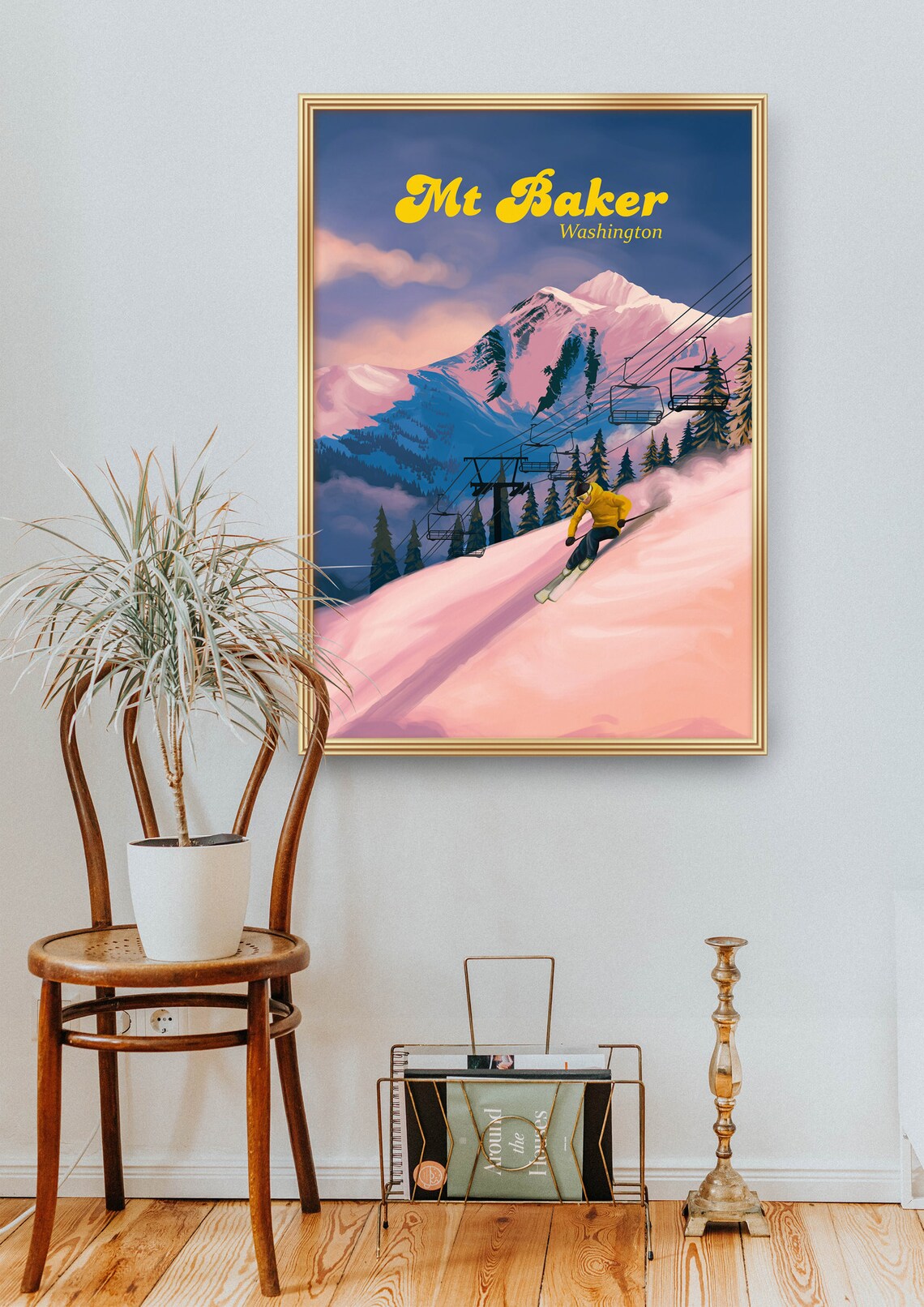 Mt Baker Ski Resort Vintage Travel Poster Print - Image 2