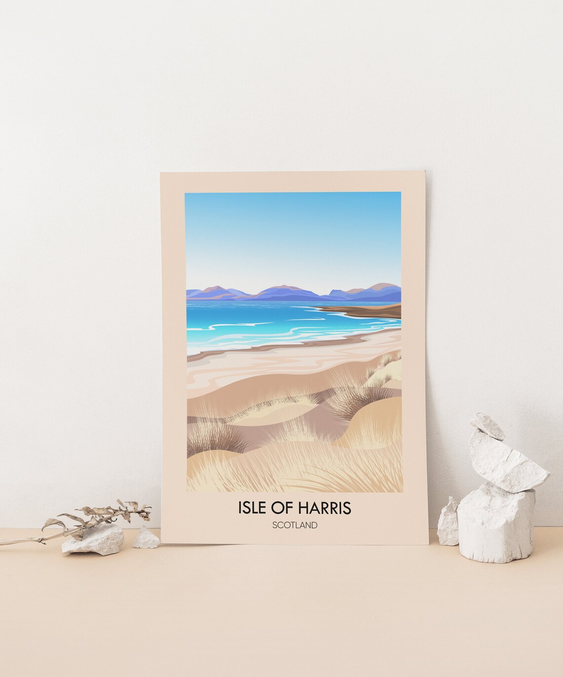 Isle of Harris Travel Poster, Scottish Island Art - Image 4