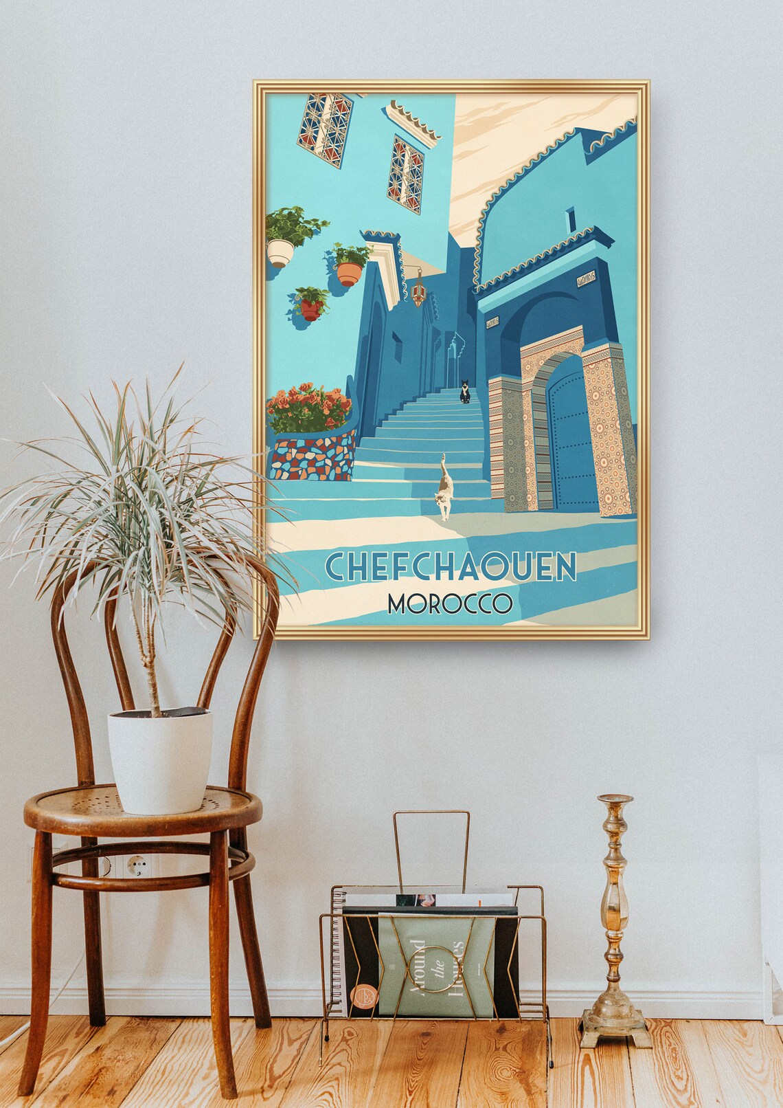 Chefchaouen Morocco Vintage Travel Poster Art Print - Image 2