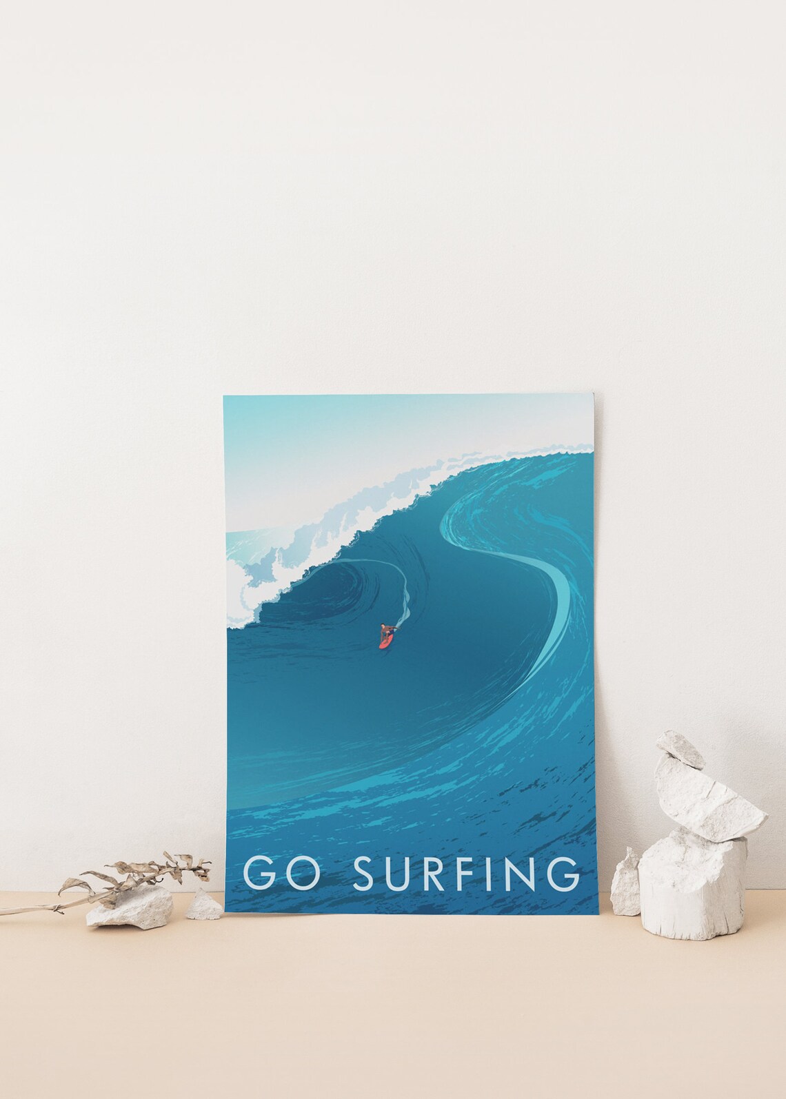 Go Surfing Vintage Travel Poster, Ocean Adventure - Image 4
