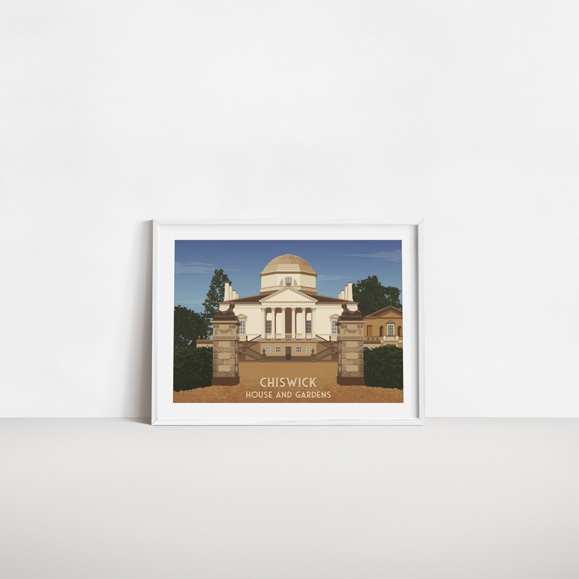 Chiswick House And Gardens Vintage Travel Poster - Image 2