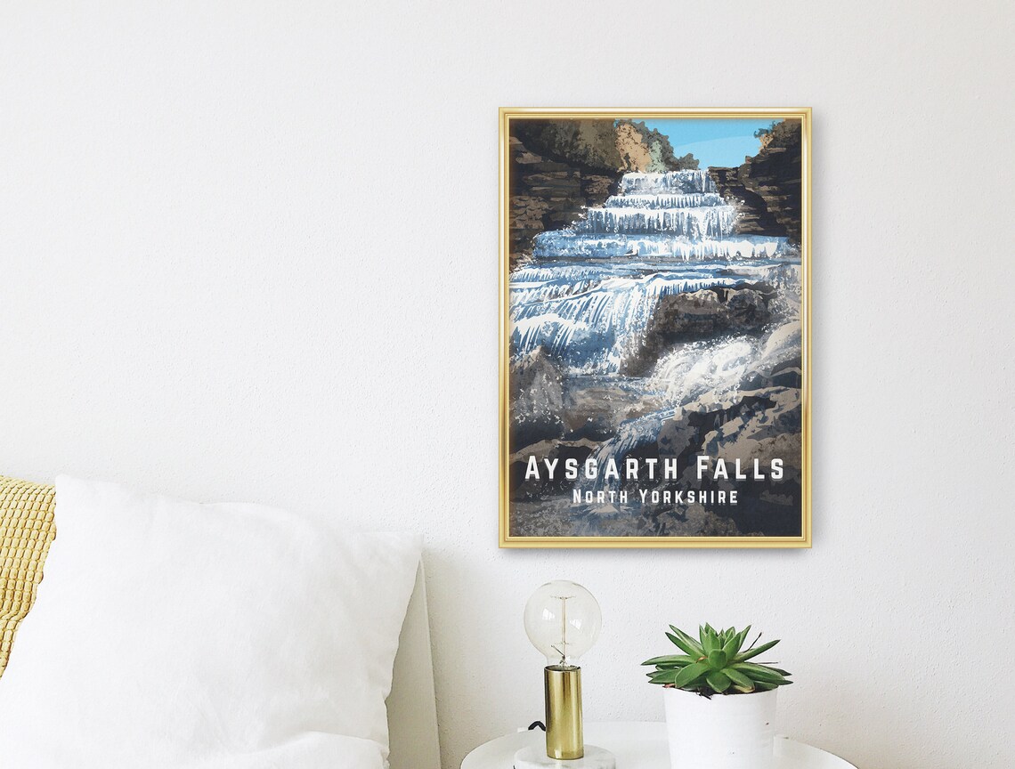 Aysgarth Falls North Yorkshire Cascade Waterfall Dales Poster - Image 3