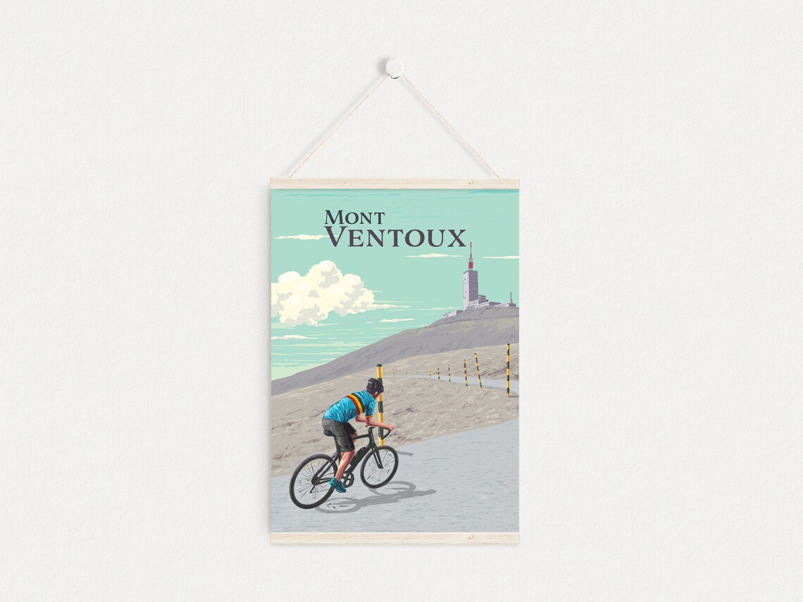 Mont Ventoux Vintage Travel Poster, Provence Mountain - Image 4