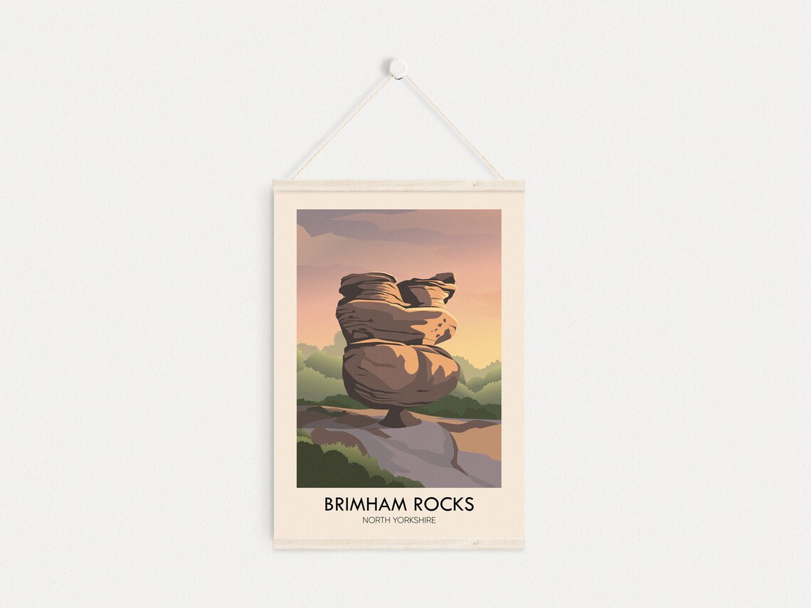 Brimham Rocks Travel Poster, North Yorkshire Landscape - Image 4