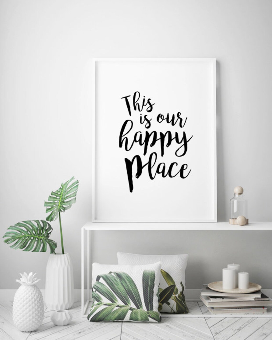 Our Happy Place Print, Farmhouse Wall Art - Image 2