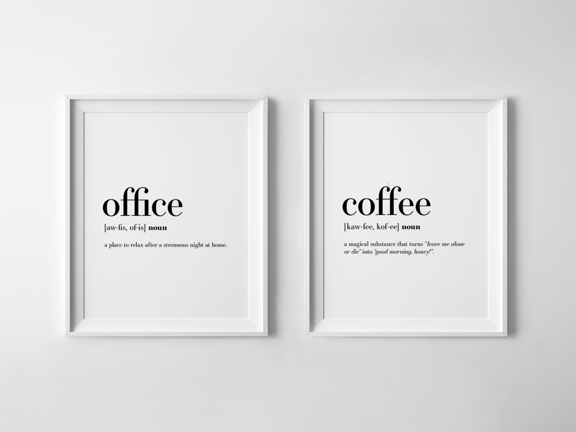Office Work Quotes Definition Poster, Funny Office Decor - Image 2