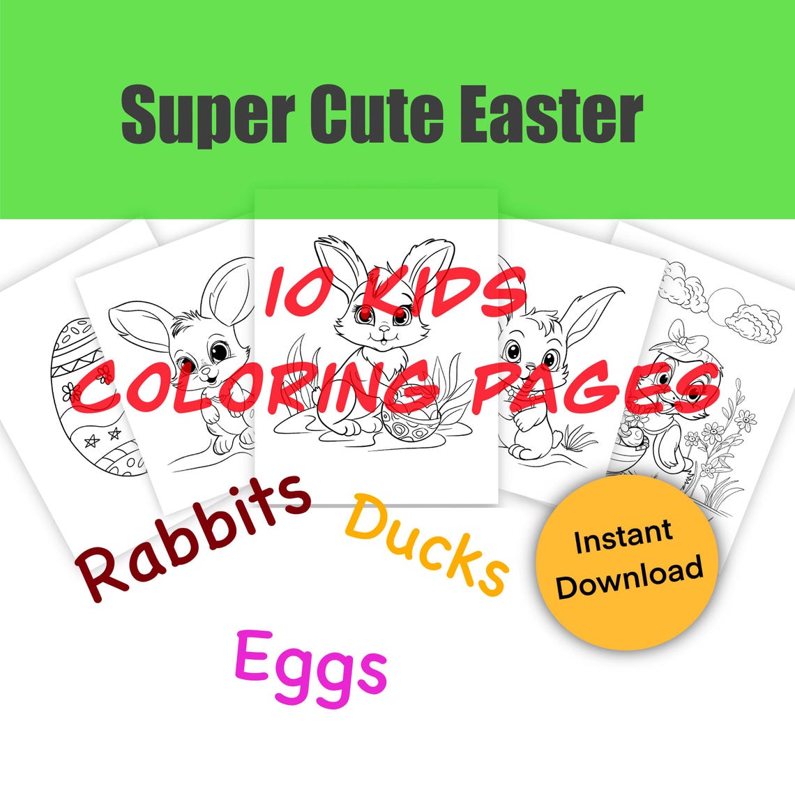 Kids Easter Coloring Pages
