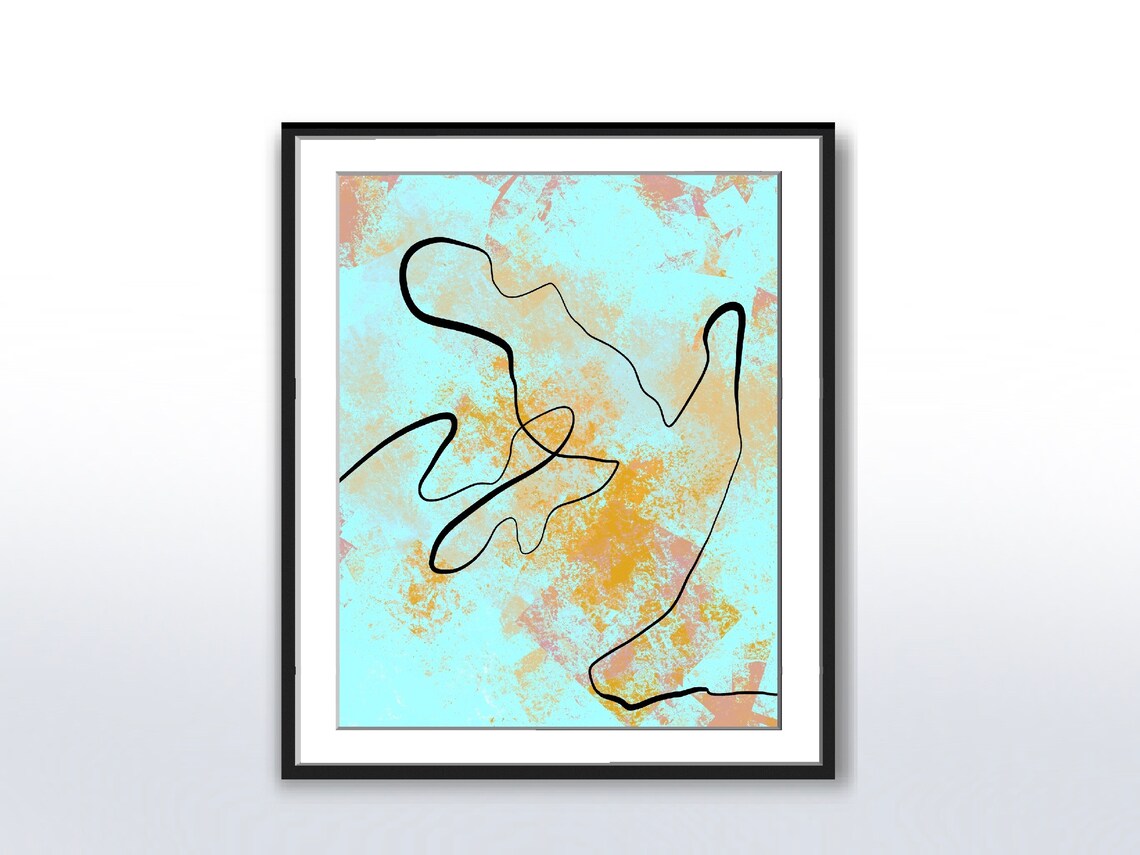 Abstract Minimalist Boho Line Art On Abstract Background Wall Art Contemporary Modern Instant - Image 5