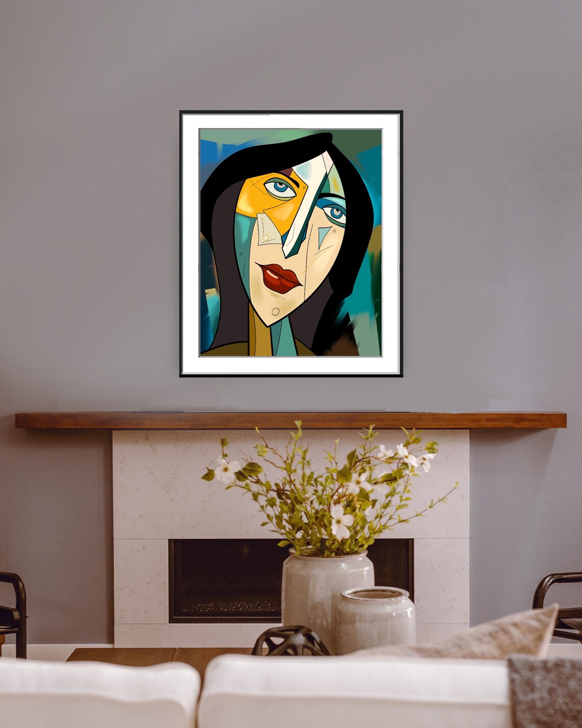 Cubism Portrait, Abstract Picasso Style Portrait - Image 3