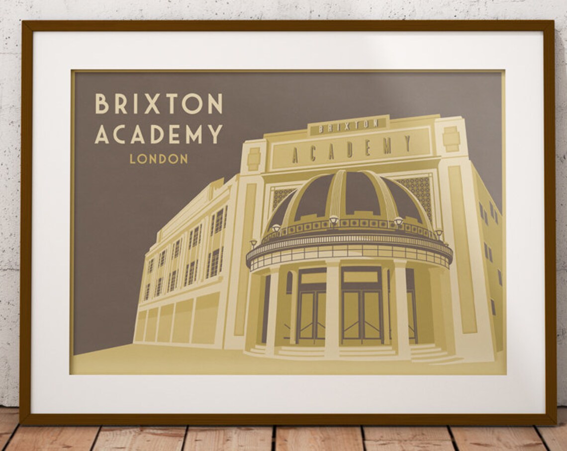 Brixton Academy London Art Deco Music Venue Poster - Image 4