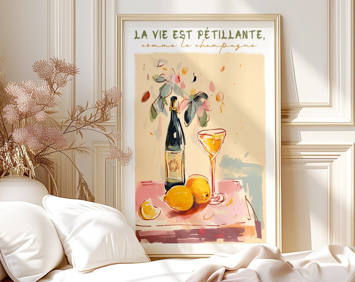 Sparkling Life French Wall Art Print, Paris-Inspired