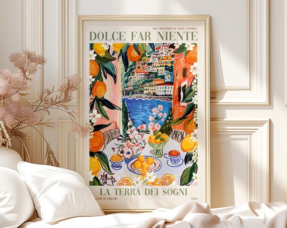 Dolce Far Niente Italy Coffee Lover Kitchen Art Print