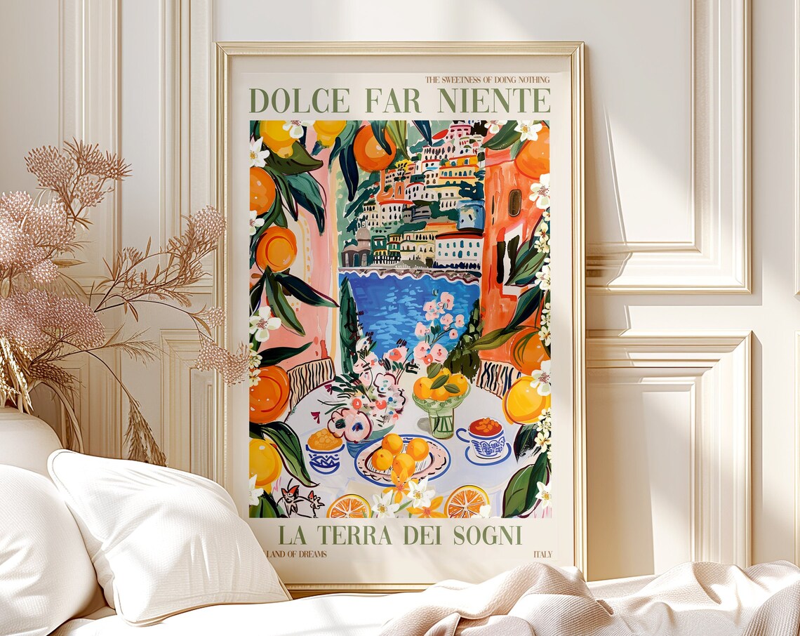 Dolce Far Niente Italy Coffee Lover Kitchen Art Print