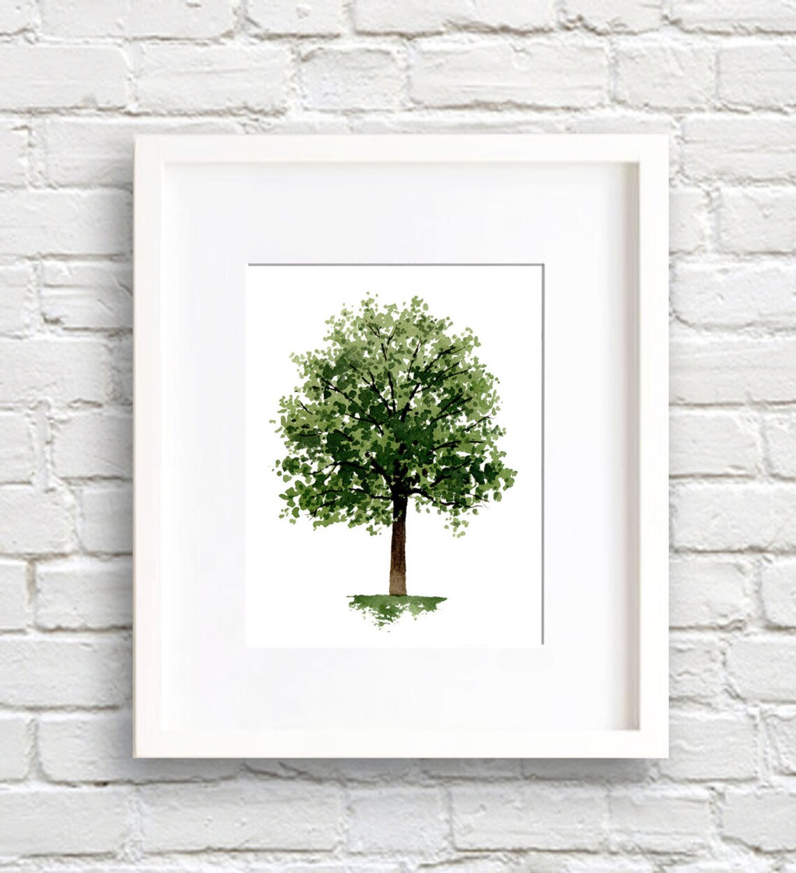 Maple Tree Watercolor Art Print, Nature Decor