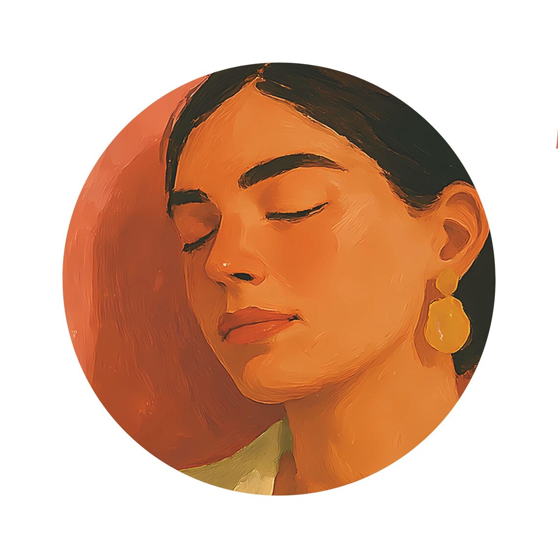 Lemon Woman Portrait, Mediterranean Figurative Art Print - Image 2