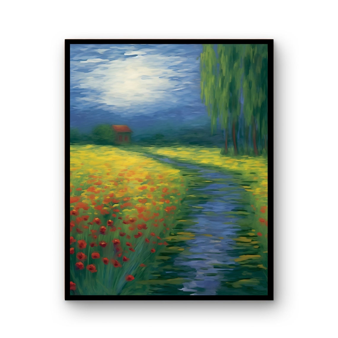 Landscape Painting Wall Art Monet Print Abstract Poster