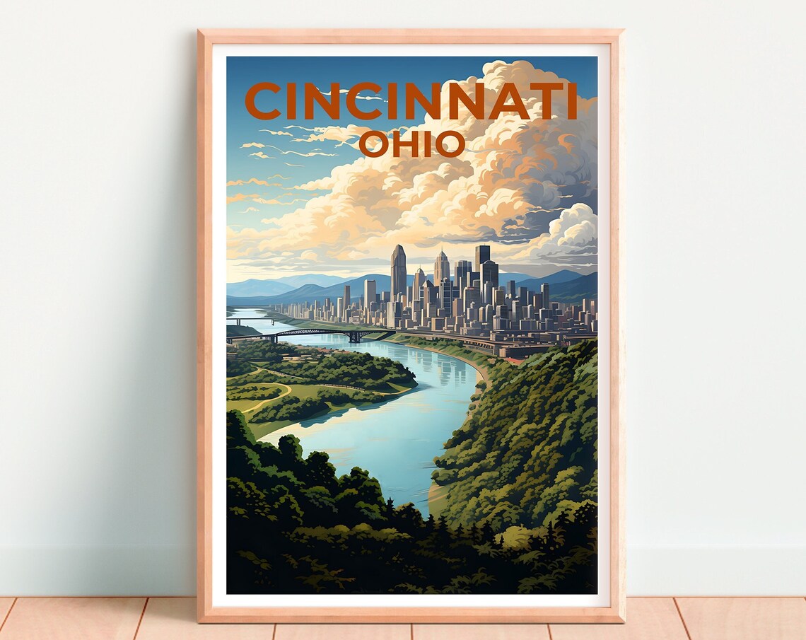 Cincinnati Travel Poster, Ohio City Art Print - Image 4