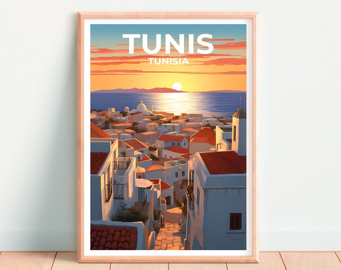 Tunis Travel Poster, Tunisia City Wall Art Print - Image 4