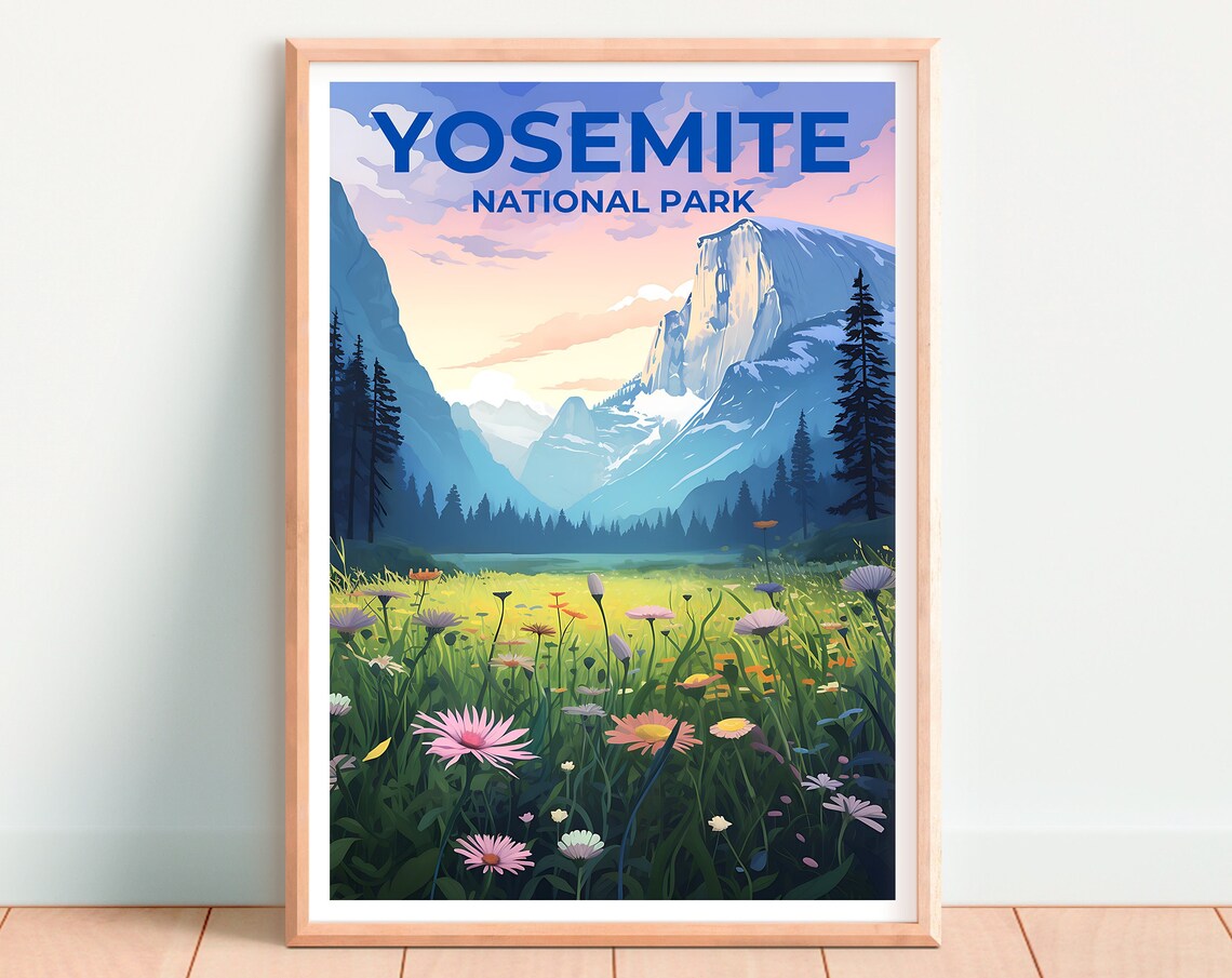 Yosemite Travel Poster, California Landscape Print - Image 4