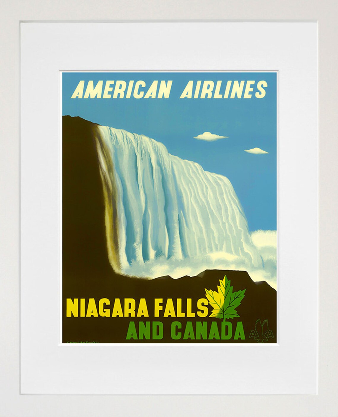 Niagara Falls Retro Canada Travel Poster, Art Print