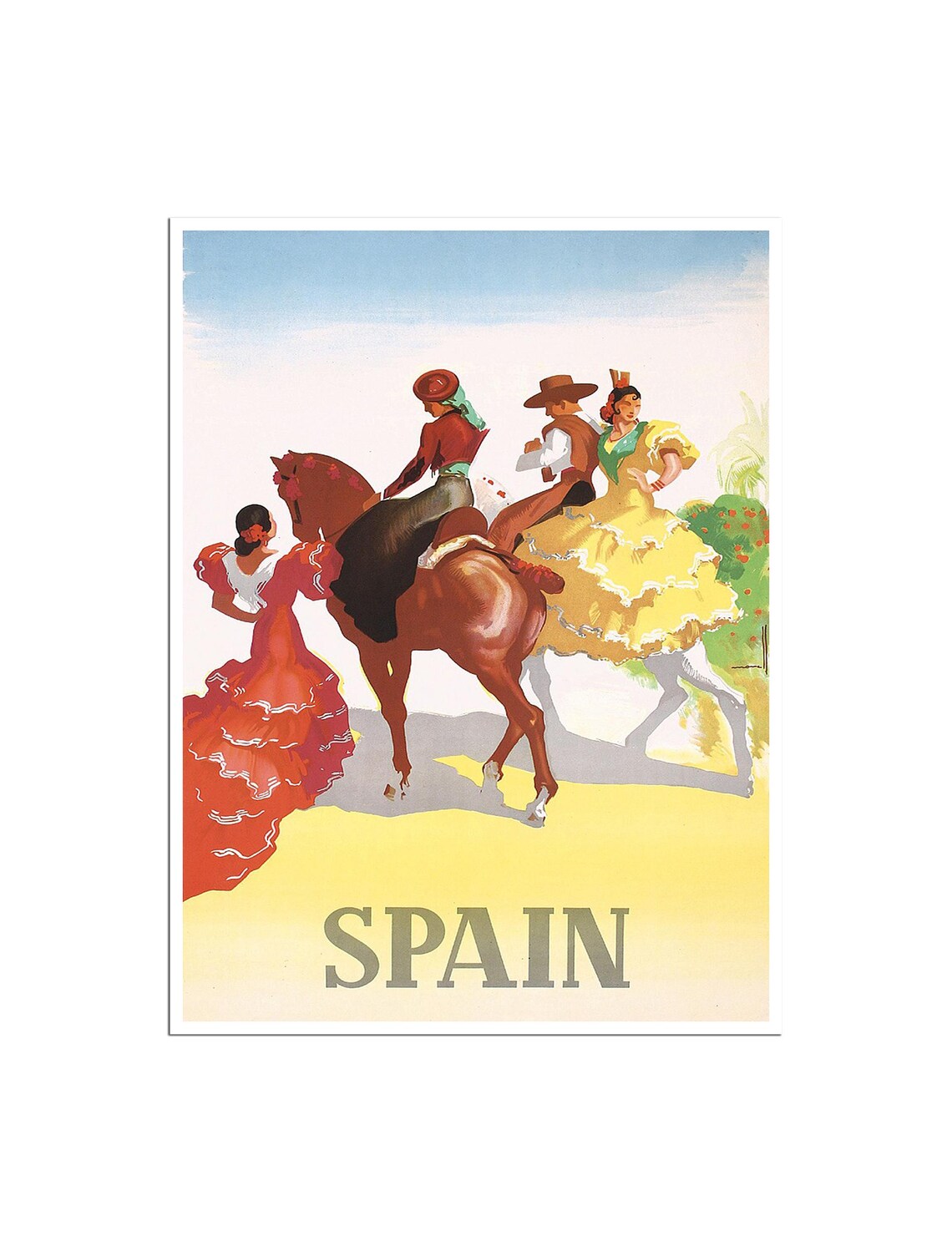 Spain Vintage Travel Poster, Spanish Art Print