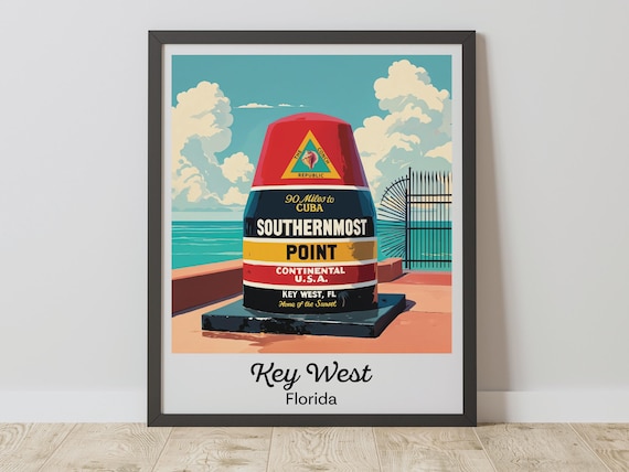 Key West Vintage Conch Republic Travel Poster