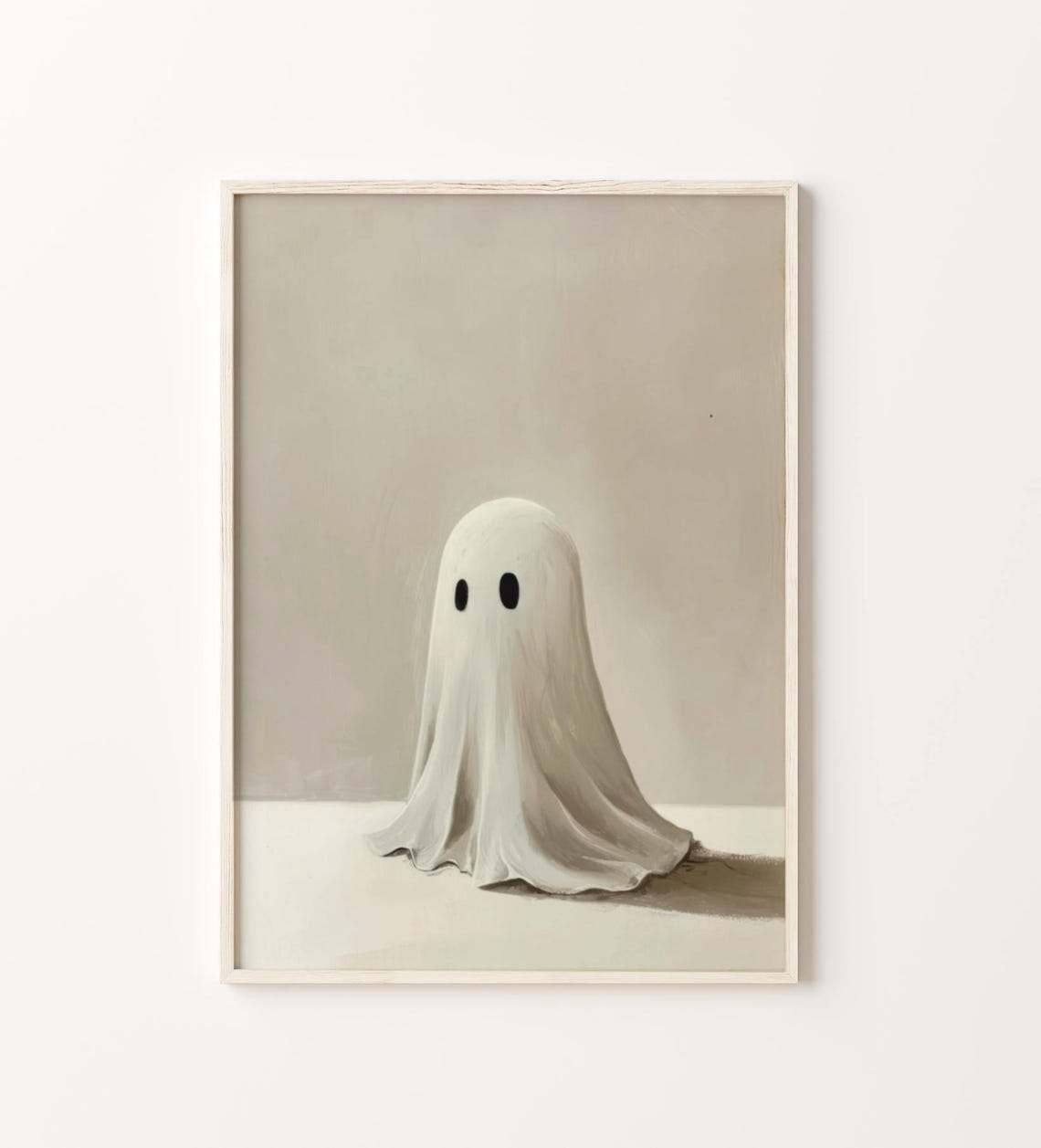 Minimalist Cute Ghost Print Girly Spooky Decor Neutral Fall Print Halloween Ghost Poster Trendy Halloween Print Ghost Wallart - Image 5