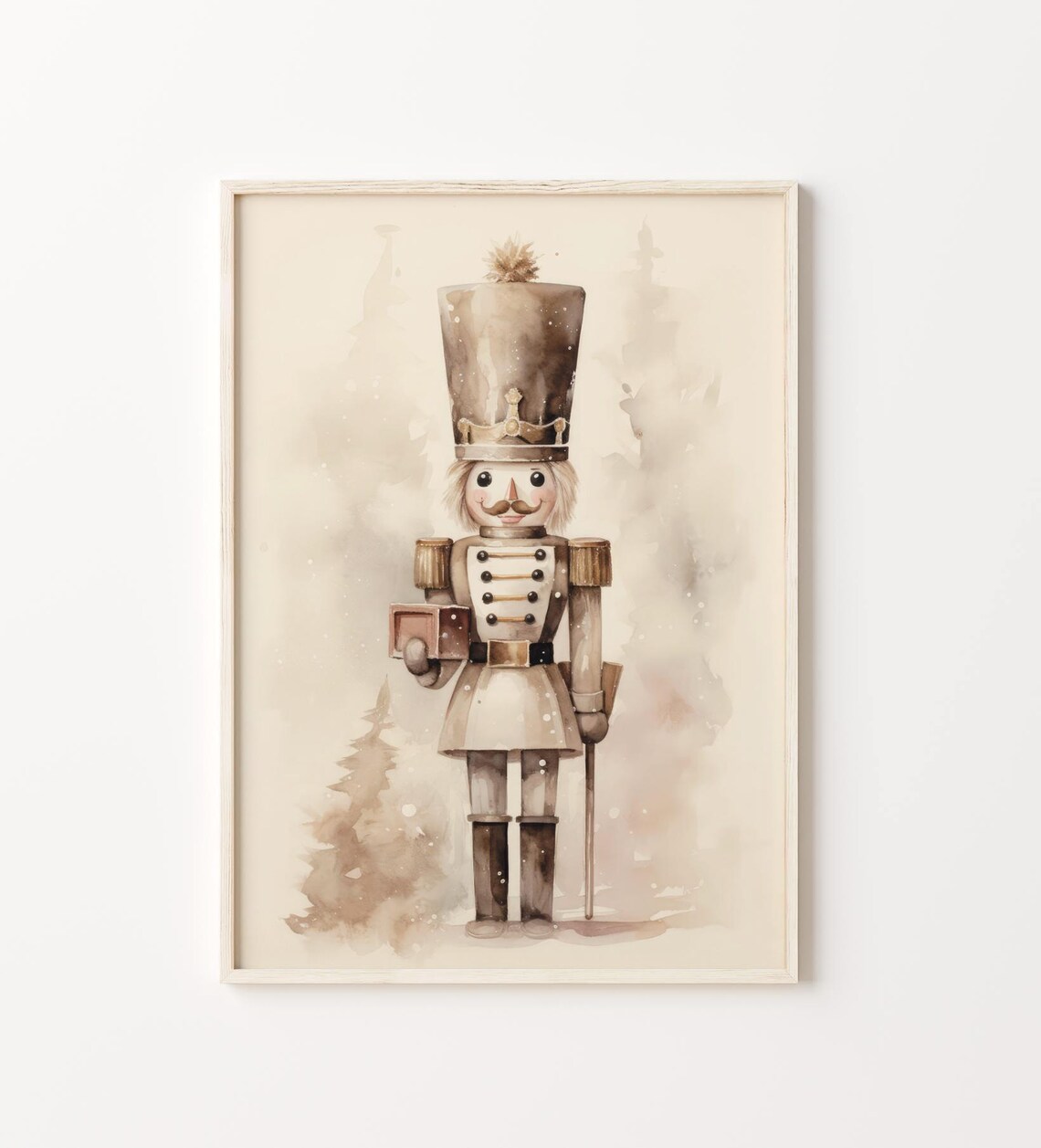 Christmas Nutcracker Painting, Farmhouse Holiday Art Print - Image 2