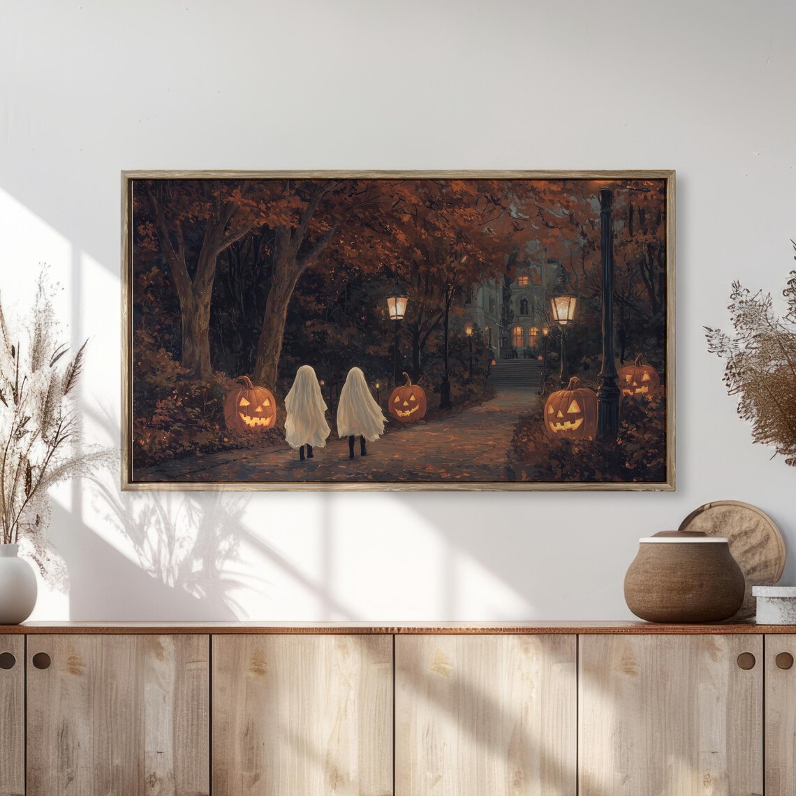 Ghost Costumes Halloween Autumn Art Print - Image 4
