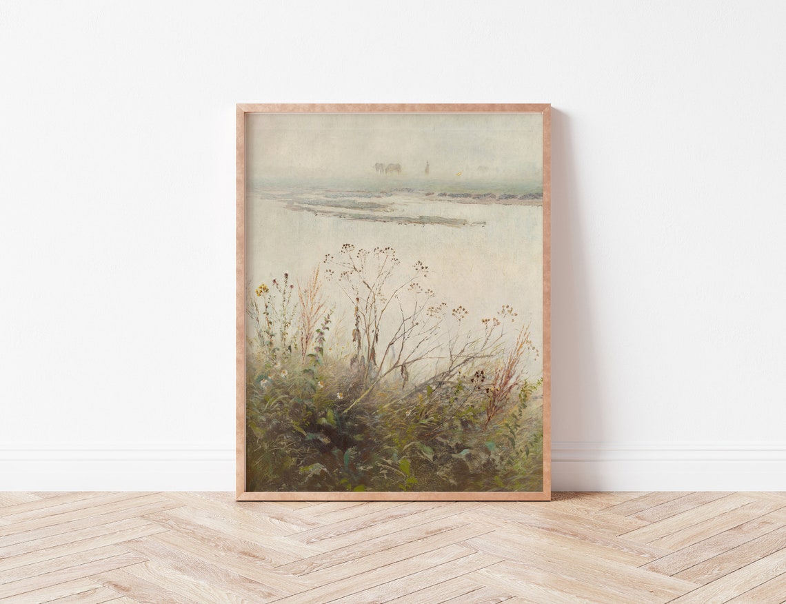 Vintage River Wall Art Vintage Decor Neutral Wall Art Vintage Art - Image 3