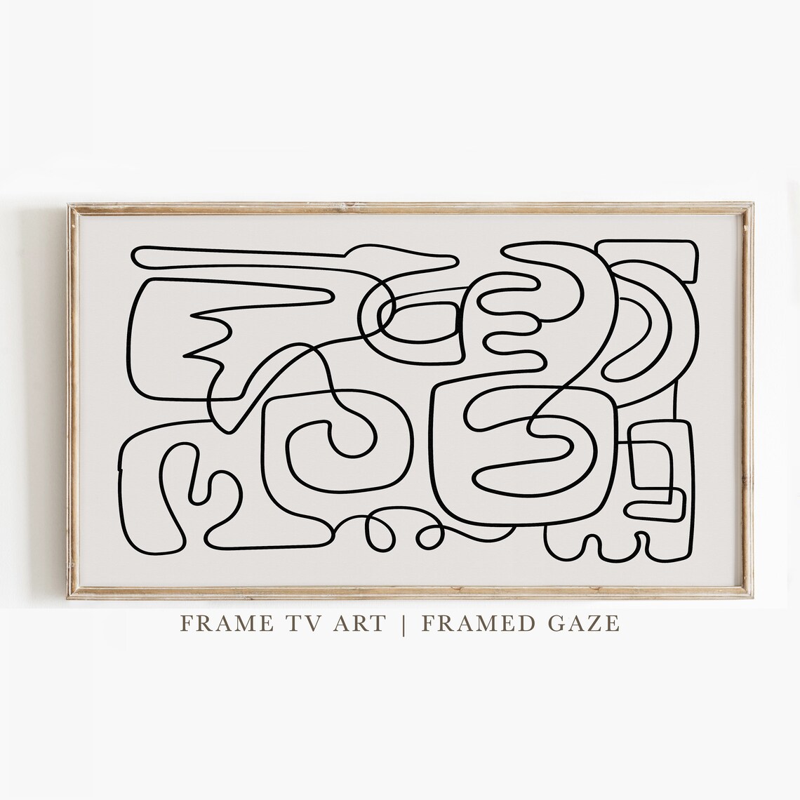Frame Tv Art Abstract Continuous Line Art Tv Art Art For Frame Tv