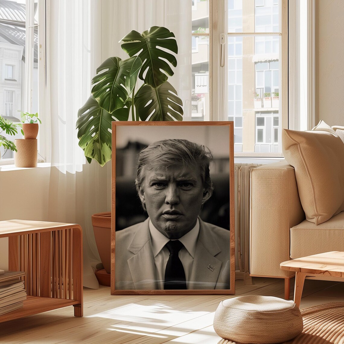 Donald Trump Monochrome Vintage Film Portrait Political Poster - Image 4