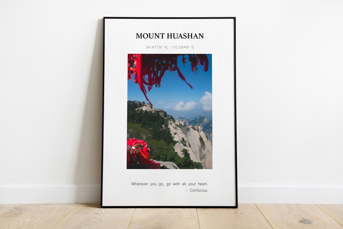 Huashan China Travel Print Huashan China Photography China Travel Gift Chinese Wall Decor China Art Print Downloads