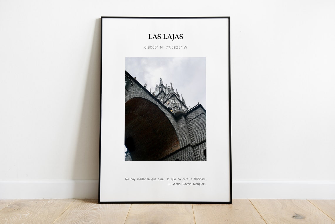 Las Lajas Colombia Travel Print Colombia Photography Colombia Travel Gift Colombia Wall Decor Las Lajas Art Print