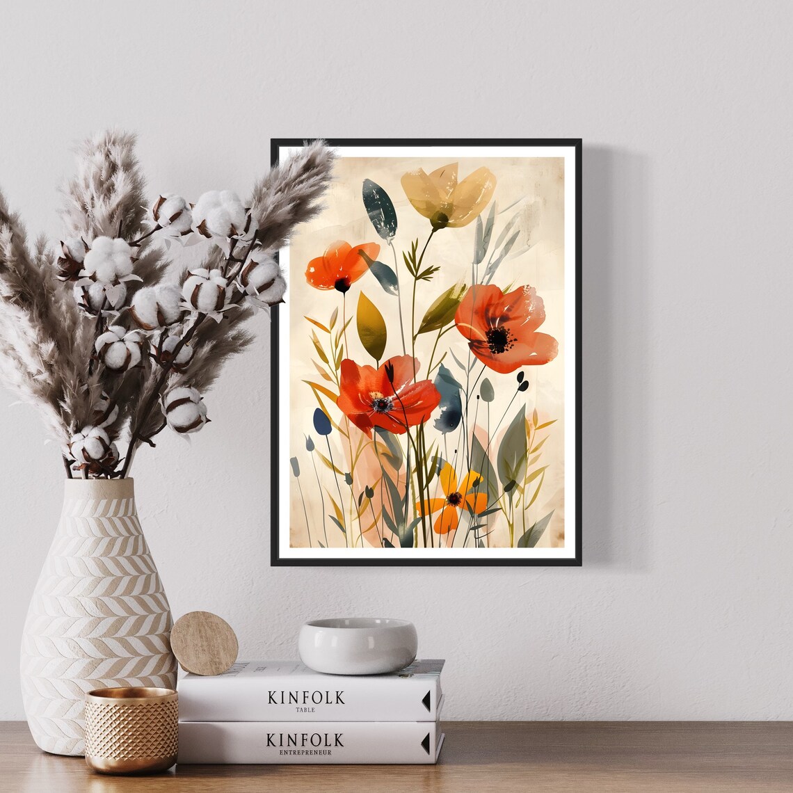 Red Poppies Botanical Art Print, Floral Watercolour - Image 2