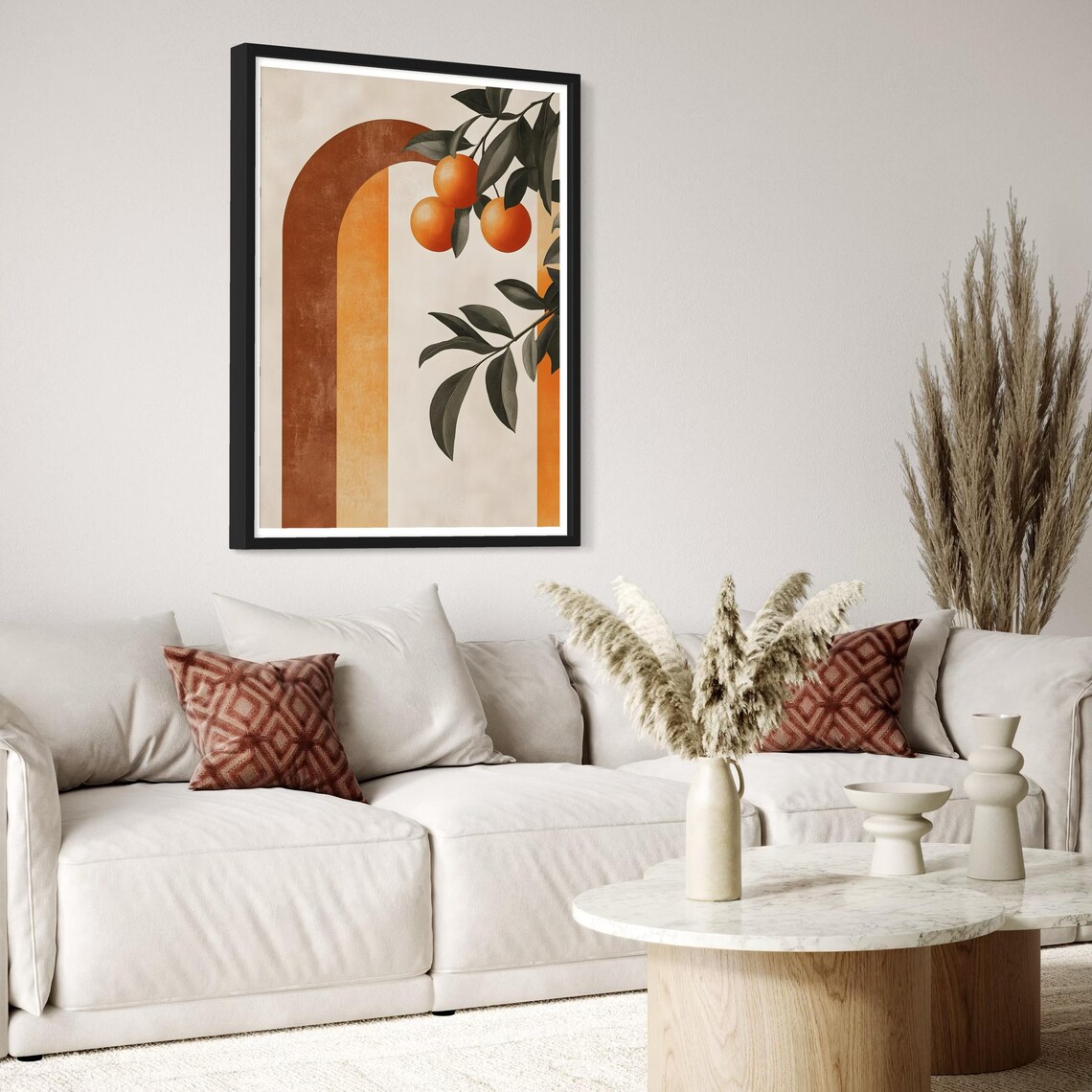 Orange Branch Modern Kitchen Art Print, Botanical - Image 4