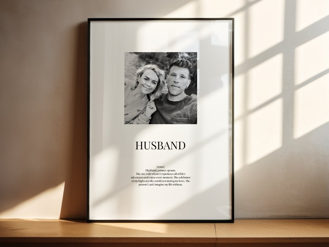 Personalized Husband Definition Art Print, Christmas Gift