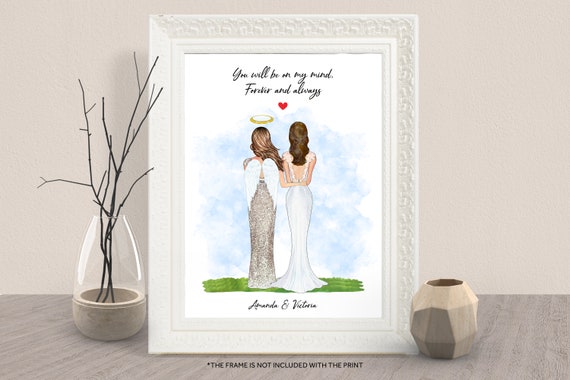 Wedding Memorial Print Angel Amanda With Bride Forever And Always