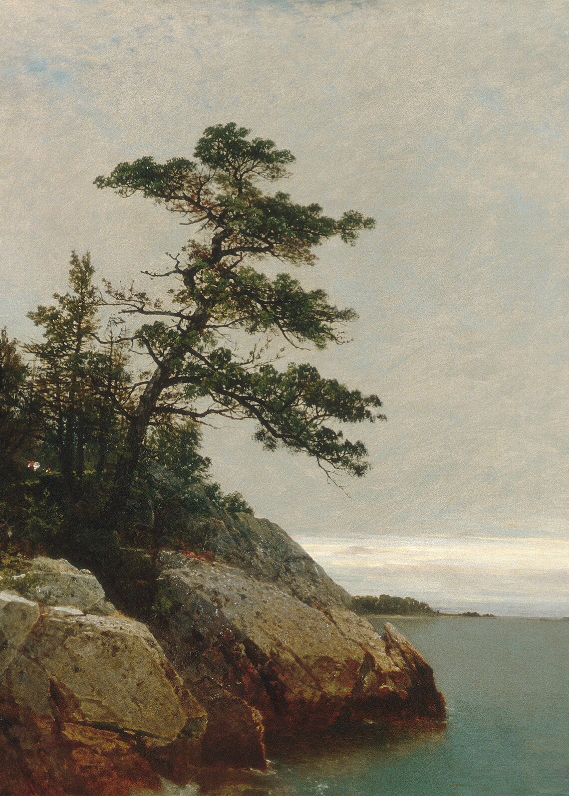 Coastal Landscape Painting, Vintage Pine Tree Art Print - Image 3