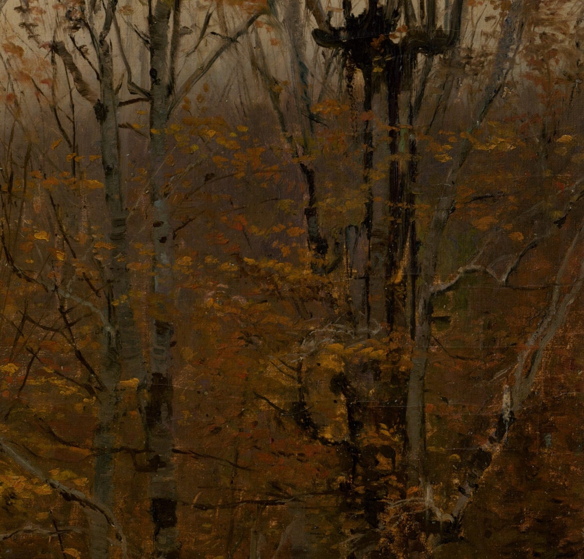 Autumn Landscape Painting, Vintage Farmhouse Art Print - Image 3